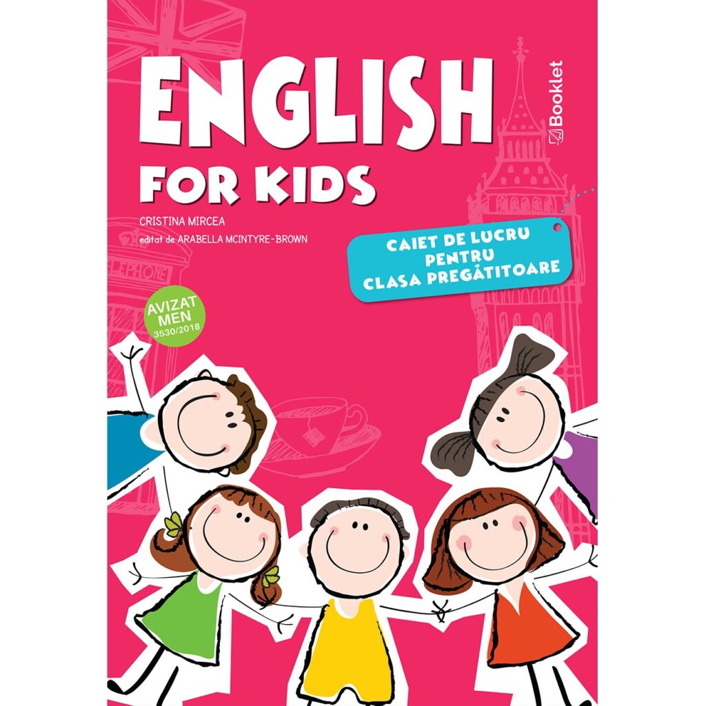 キッズ向け英語学習ガイドブック&DVDセット English for kids - caiet de lucru pentru clasa pregătitoare